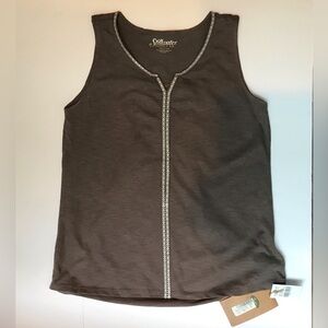 Stillwater Supply Co. Womens Size Medium Gray Embroidered Tank